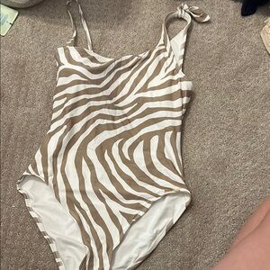 Michael Kors Zebra Print One-Piece Swimsuit